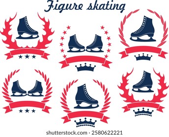 Figure skating logo. Isolated Figure skating on white background