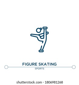 figure skating outline vector icon. simple element illustration. figure skating outline icon from sport concept. can be used for web and mobile

