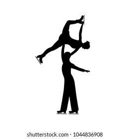 Figure Skating Pair, Isolated Icon