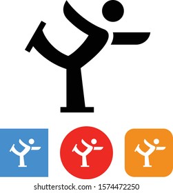 Figure Skating Performance Vector Icon