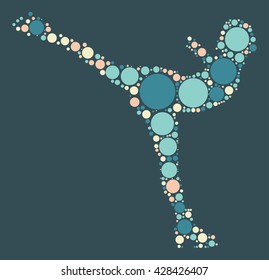 Figure Skating shape design by color point