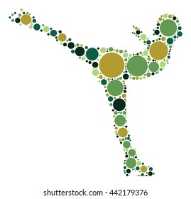 Figure Skating shape vector design by color point