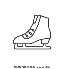 Figure skating shoes line icon.