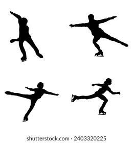 figure skating sport icon vector illustration design