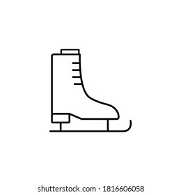 Figure skating symbol. ice skate line icon, outline and filled vector sign, linear and full pictogram isolated on white, logo illustration