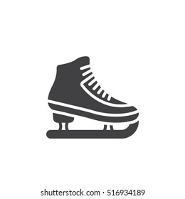 Figure skating symbol. ice skate icon vector, filled flat sign, solid pictogram isolated on white, logo illustration