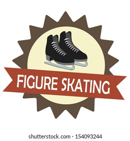 figure skating symbol on white background