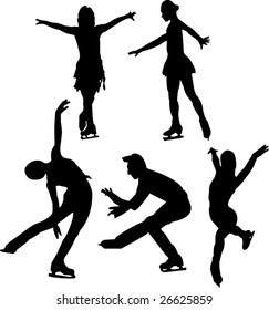 figure skating - vector