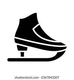 Figure Skating Vector Glyph Icon For Personal And Commercial Use.

