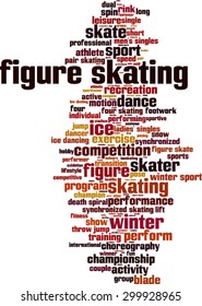 Figure skating word cloud concept. Vector illustration