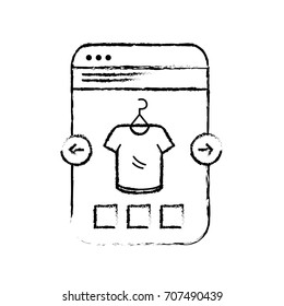 figure smartphone website shopping the clothes online
