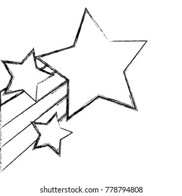 figure sparkly stars in the sky with rainbow design