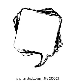 figure square chat bubble icon, vector illustraction design