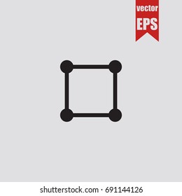 Figure square icon in trendy isolated on grey background.Vector illustration.