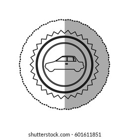 figure star emblem side car icon, vector illustration design