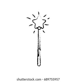 figure star magic wand design and wizard symbol