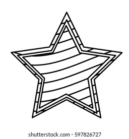 figure star with stripes independece day icon, vector illustraction design