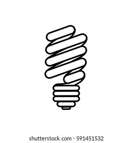 figure sticker eco bulb icon, vector illustraction design