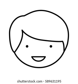 figure sticker face man icon, vector illustraction design