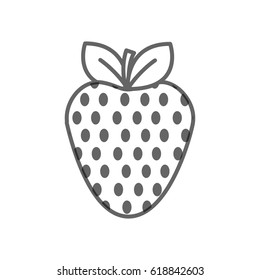 figure strawberry fruit icon stock