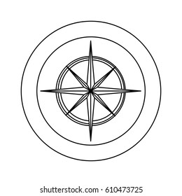 figure symbol compass star icon, vector illustraction