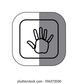 figure symbol hand icon, vector illustraction design image