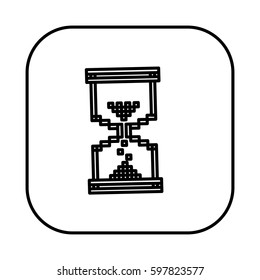figure symbol hourglass icon, vector illustraction design