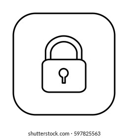 figure symbol lock icon, vector illustraction design image