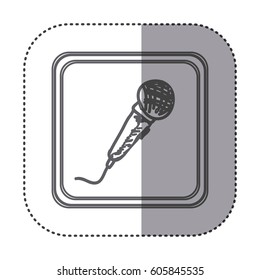figure symbol microphone instrument icon, vector illustration design