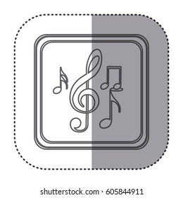 figure symbol music sign icon, vector illustration design