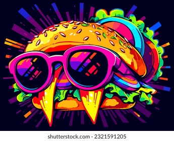 a figure of a taco sporting a sombrero and black sunglasses