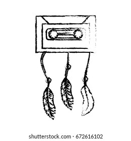 figure technology cassete with feathers design