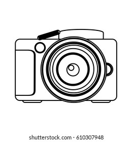 figure technology professional camera icon, vector illustration design