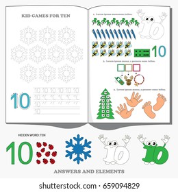 Figure Ten. Dot to dot educational game for kids.