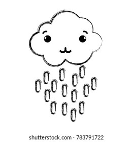 figure tender cloud kawaii with lines rainbow