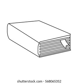 Figure thick book icon design, vector illustration image