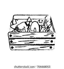 figure tool box with equipment to industry repair