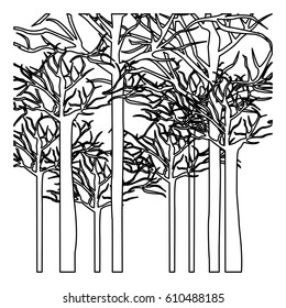 figure trees without leaves icon, vector illustraction design image