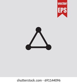 Figure triangle icon in trendy isolated on grey background.Vector illustration.
