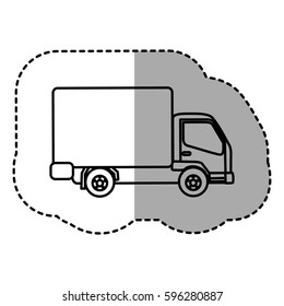 figure trucks trailer icon, vector illustraction design