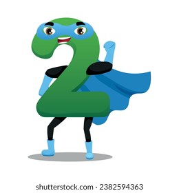 Figure Two in superhero costume on white background