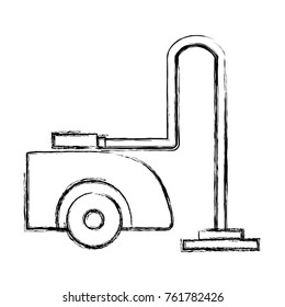 figure vacuum cleanner machine electric equipment vector illustration