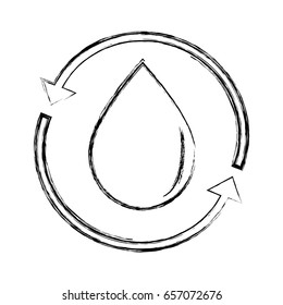 figure water drop with arrows around