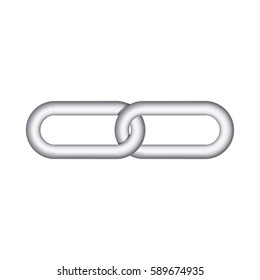 figure white chain icon image, vector illustraction design stock