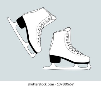 Figure white skates