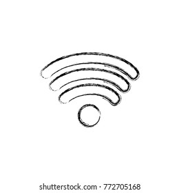 figure wifi symbol of digital internet connection