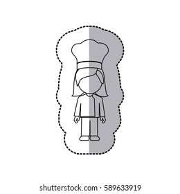 figure woman chef icon, vector illustraction design image