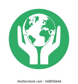 Figure world nature conservation icon, vector illustration