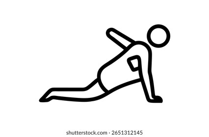  figure in yoga pose representing fitness and wellness