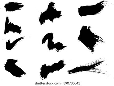Figured brush strokes brush and ink